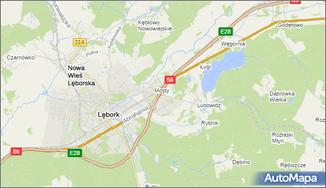 mapa Jamy gmina Nowa Wieś Lęborska, Jamy gmina Nowa Wieś Lęborska na mapie Targeo