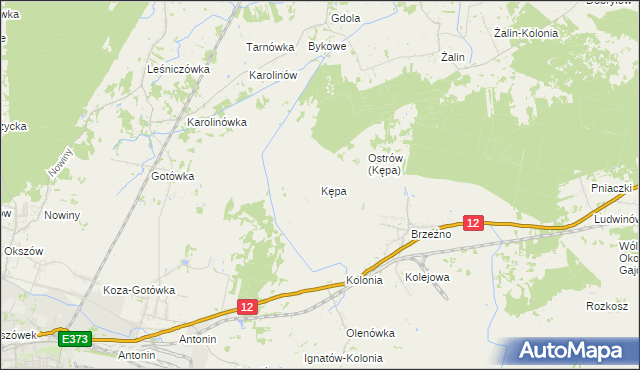 mapa Kępa gmina Dorohusk, Kępa gmina Dorohusk na mapie Targeo