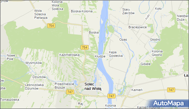 mapa Kłudzie, Kłudzie na mapie Targeo