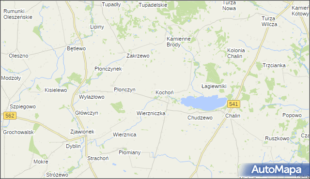 mapa Kochoń, Kochoń na mapie Targeo