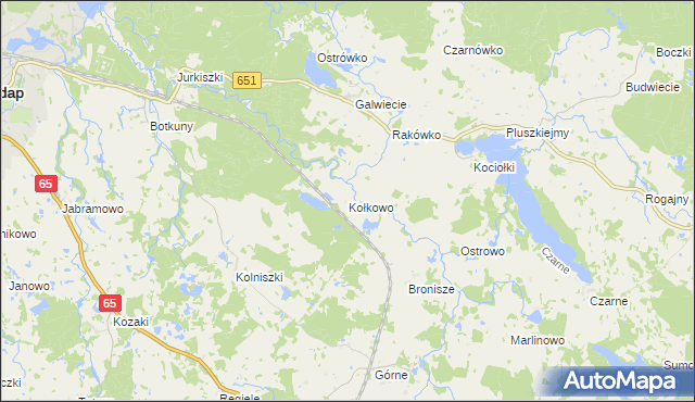 mapa Kołkowo, Kołkowo na mapie Targeo