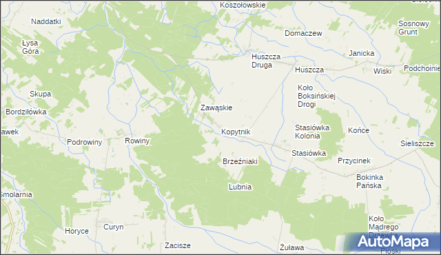 mapa Kopytnik, Kopytnik na mapie Targeo