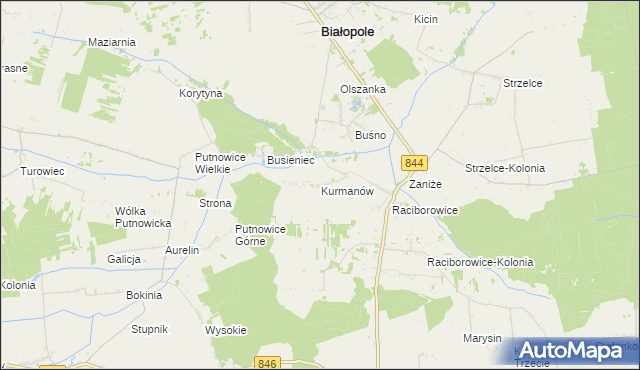 mapa Kurmanów, Kurmanów na mapie Targeo
