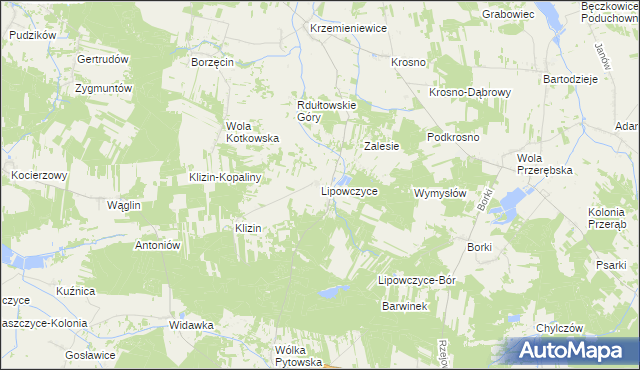 mapa Lipowczyce, Lipowczyce na mapie Targeo