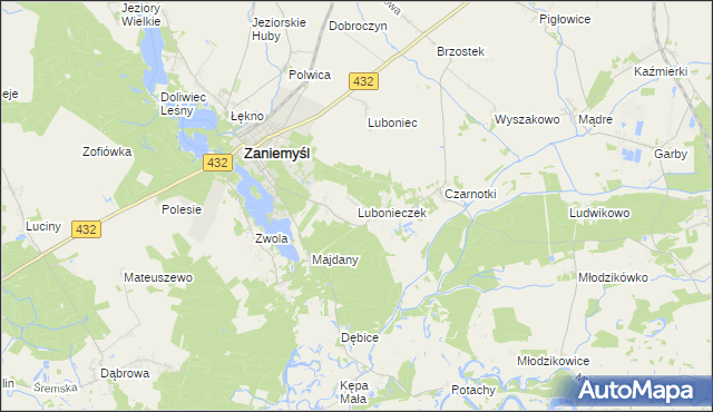 mapa Lubonieczek, Lubonieczek na mapie Targeo