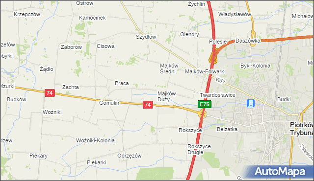 mapa Majków Duży, Majków Duży na mapie Targeo