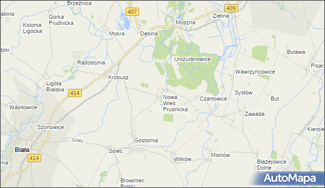 mapa Nowa Wieś Prudnicka, Nowa Wieś Prudnicka na mapie Targeo