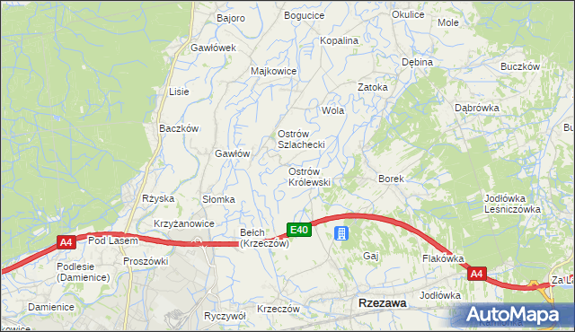 mapa Ostrów Królewski, Ostrów Królewski na mapie Targeo