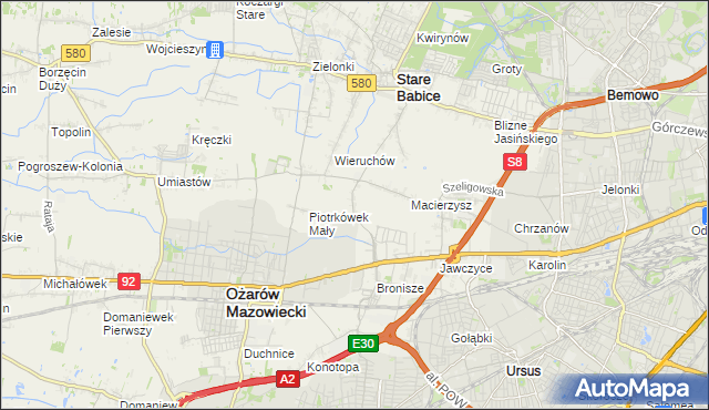 mapa Piotrkówek Duży, Piotrkówek Duży na mapie Targeo