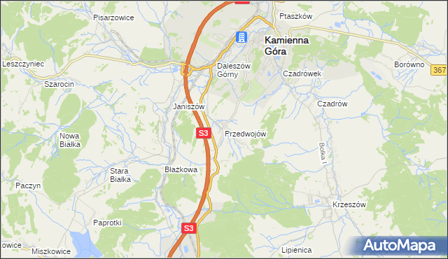 mapa Przedwojów, Przedwojów na mapie Targeo