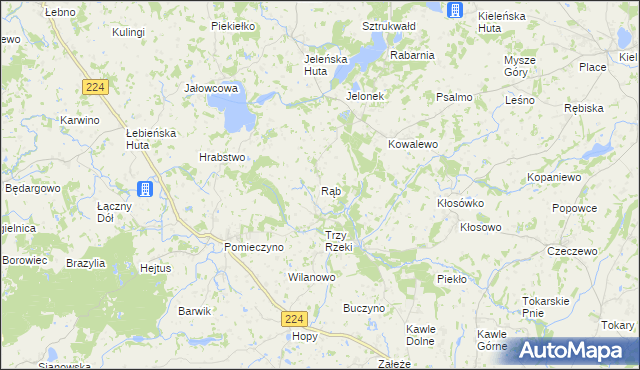 mapa Rąb, Rąb na mapie Targeo