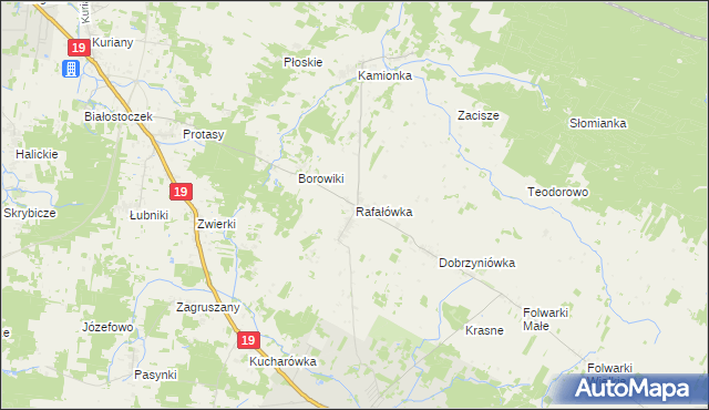 mapa Rafałówka, Rafałówka na mapie Targeo