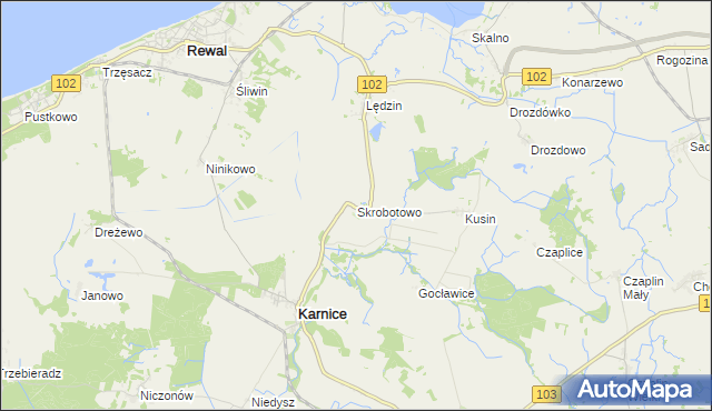 mapa Skrobotowo, Skrobotowo na mapie Targeo