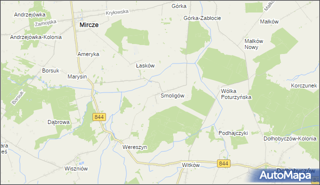 mapa Smoligów, Smoligów na mapie Targeo