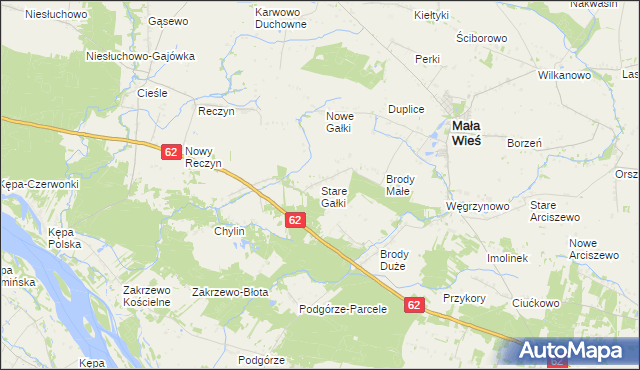 mapa Stare Gałki, Stare Gałki na mapie Targeo