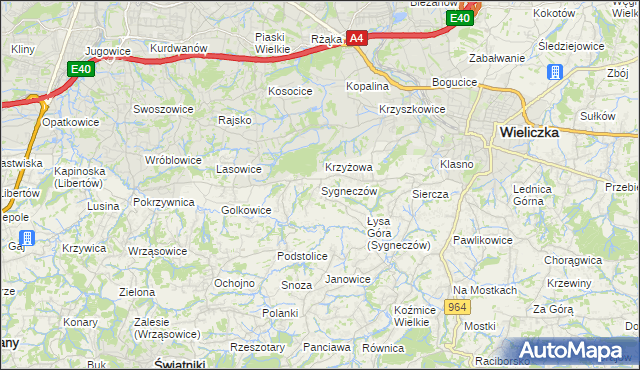 mapa Sygneczów, Sygneczów na mapie Targeo