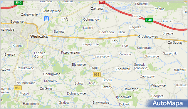 mapa Szczygłów, Szczygłów na mapie Targeo