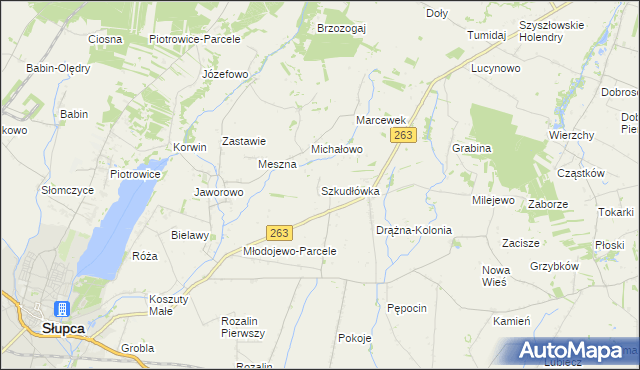 mapa Szkudłówka, Szkudłówka na mapie Targeo