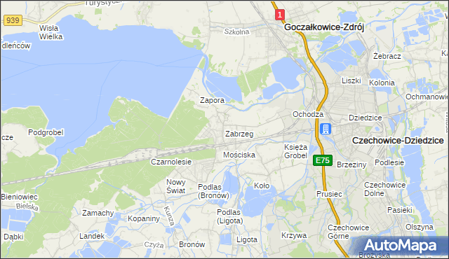 mapa Zabrzeg, Zabrzeg na mapie Targeo