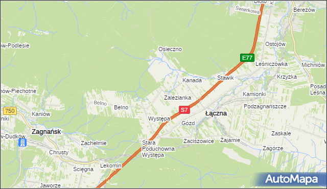 mapa Zalezianka, Zalezianka na mapie Targeo