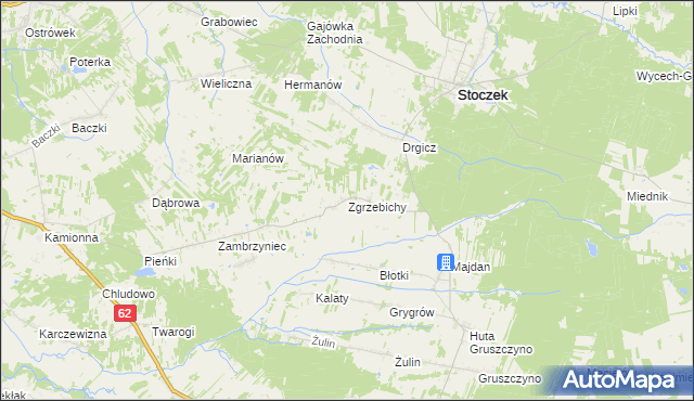 mapa Zgrzebichy, Zgrzebichy na mapie Targeo