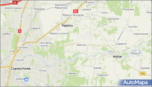 mapa Jaskrów, Jaskrów na mapie Targeo