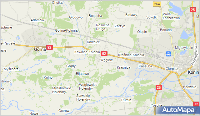 mapa Węglew, Węglew na mapie Targeo