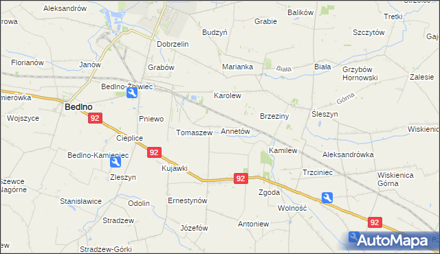 mapa Annetów, Annetów na mapie Targeo