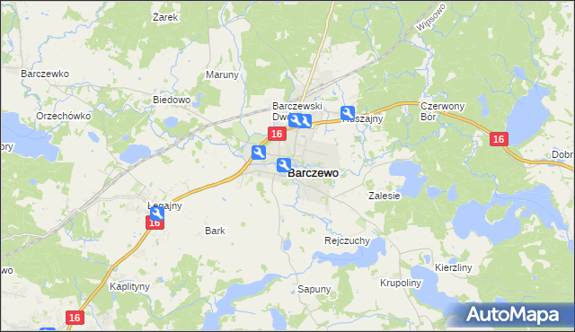 mapa Barczewo, Barczewo na mapie Targeo