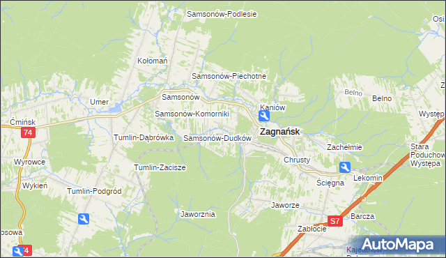 mapa Bartków gmina Zagnańsk, Bartków gmina Zagnańsk na mapie Targeo