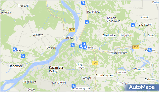 mapa Bochotnica, Bochotnica na mapie Targeo