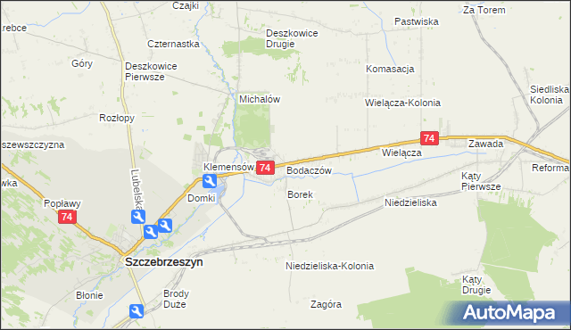 mapa Bodaczów, Bodaczów na mapie Targeo