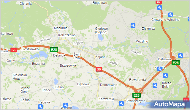 mapa Bojano, Bojano na mapie Targeo