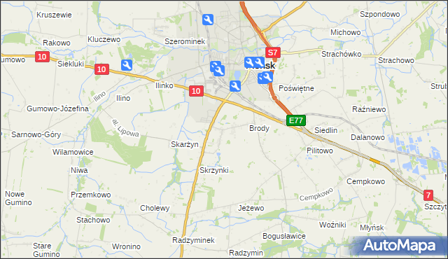 mapa Bońki, Bońki na mapie Targeo