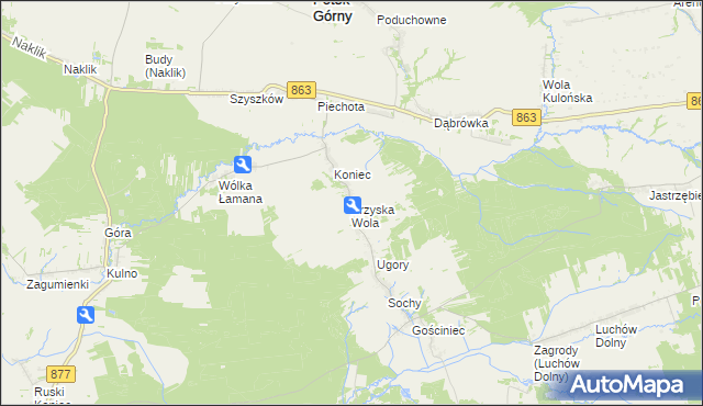 mapa Brzyska Wola, Brzyska Wola na mapie Targeo