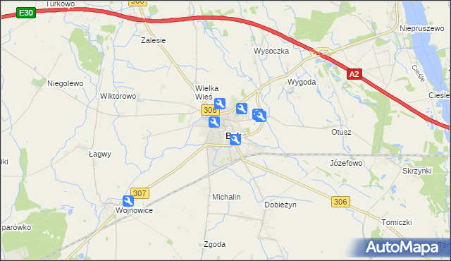 mapa Buk powiat poznański, Buk powiat poznański na mapie Targeo