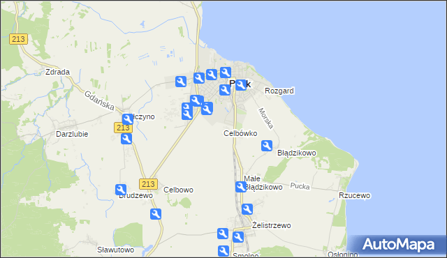 mapa Celbówko, Celbówko na mapie Targeo