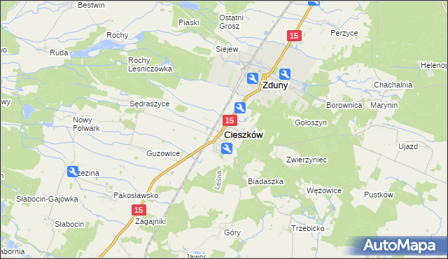 mapa Cieszków, Cieszków na mapie Targeo