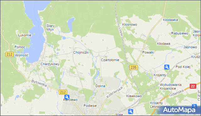 mapa Czartołomie, Czartołomie na mapie Targeo