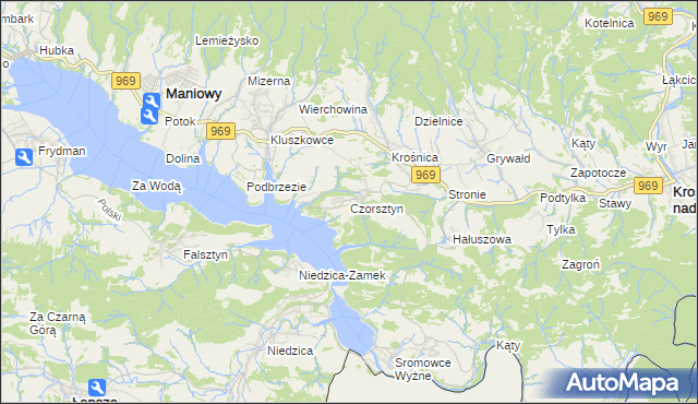 mapa Czorsztyn, Czorsztyn na mapie Targeo