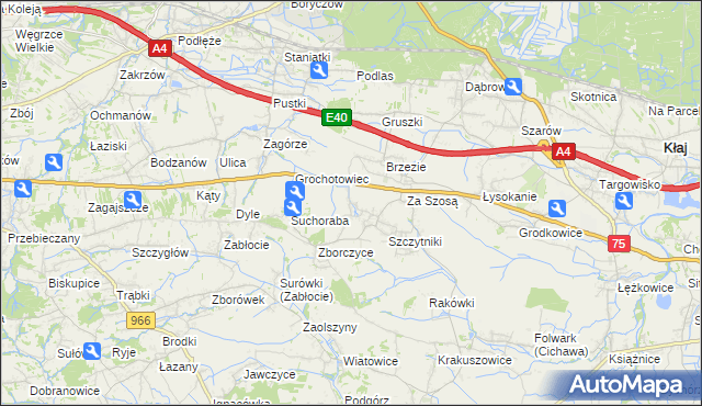mapa Czyżów gmina Gdów, Czyżów gmina Gdów na mapie Targeo