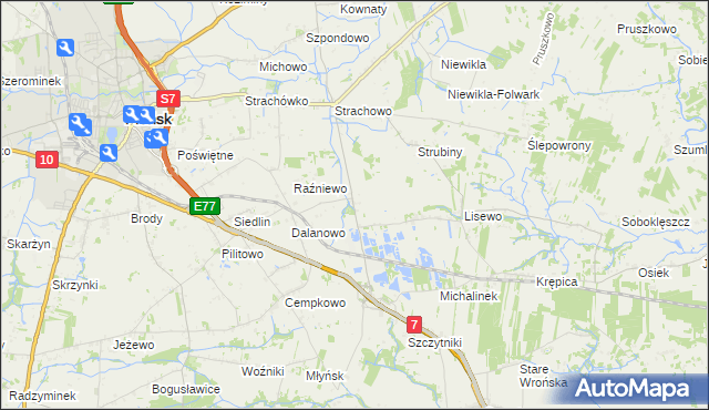 mapa Dalanówek, Dalanówek na mapie Targeo