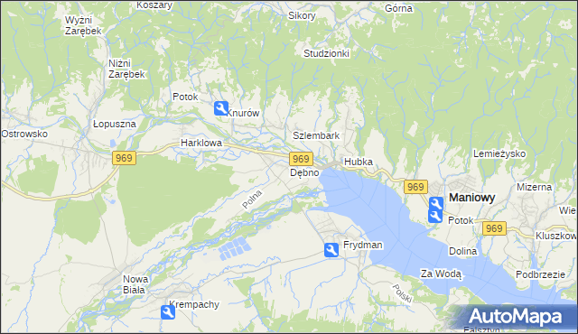 mapa Dębno gmina Nowy Targ, Dębno gmina Nowy Targ na mapie Targeo