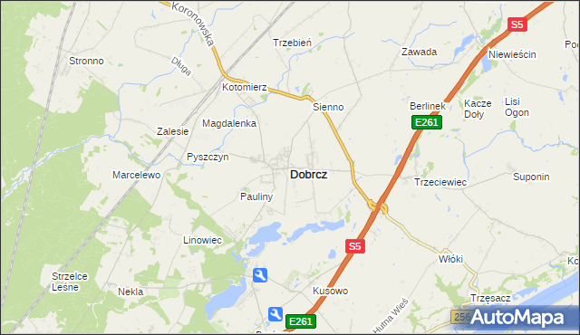 mapa Dobrcz, Dobrcz na mapie Targeo