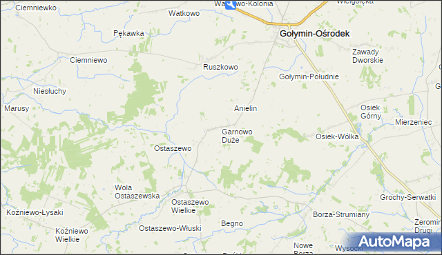 mapa Garnowo Duże, Garnowo Duże na mapie Targeo