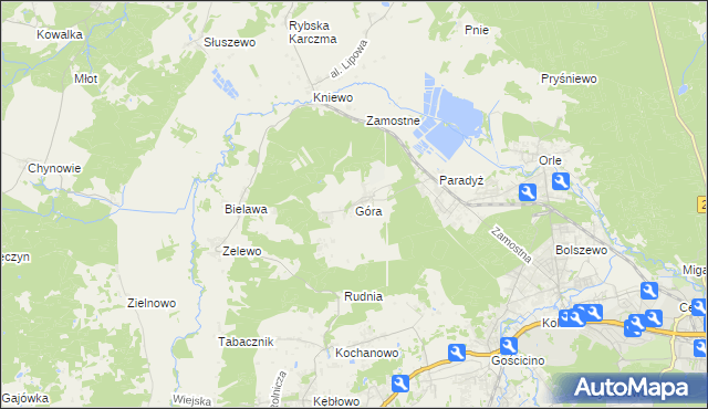 mapa Góra gmina Wejherowo, Góra gmina Wejherowo na mapie Targeo