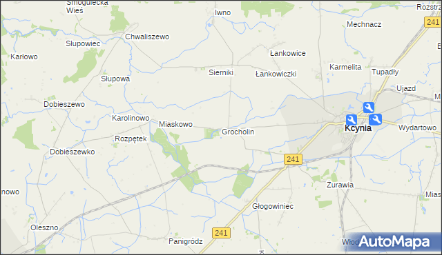 mapa Grocholin, Grocholin na mapie Targeo