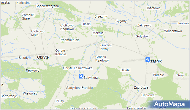 mapa Gródek Rządowy, Gródek Rządowy na mapie Targeo