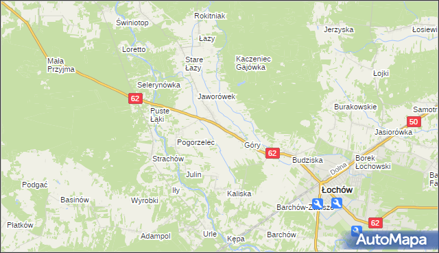 mapa Gwizdały, Gwizdały na mapie Targeo