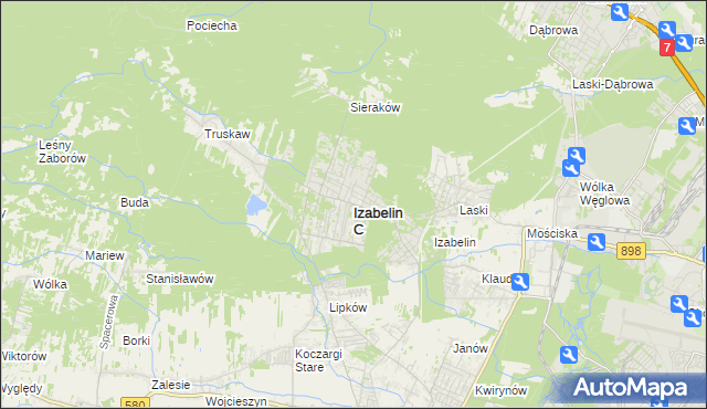 mapa Izabelin C, Izabelin C na mapie Targeo